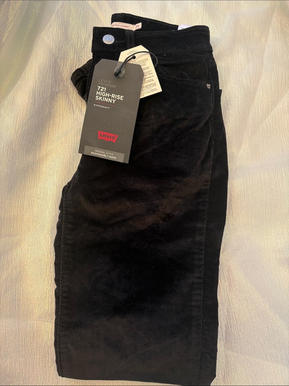 Levi's Men's Corduroy High-Rise Skinny Pants — Black